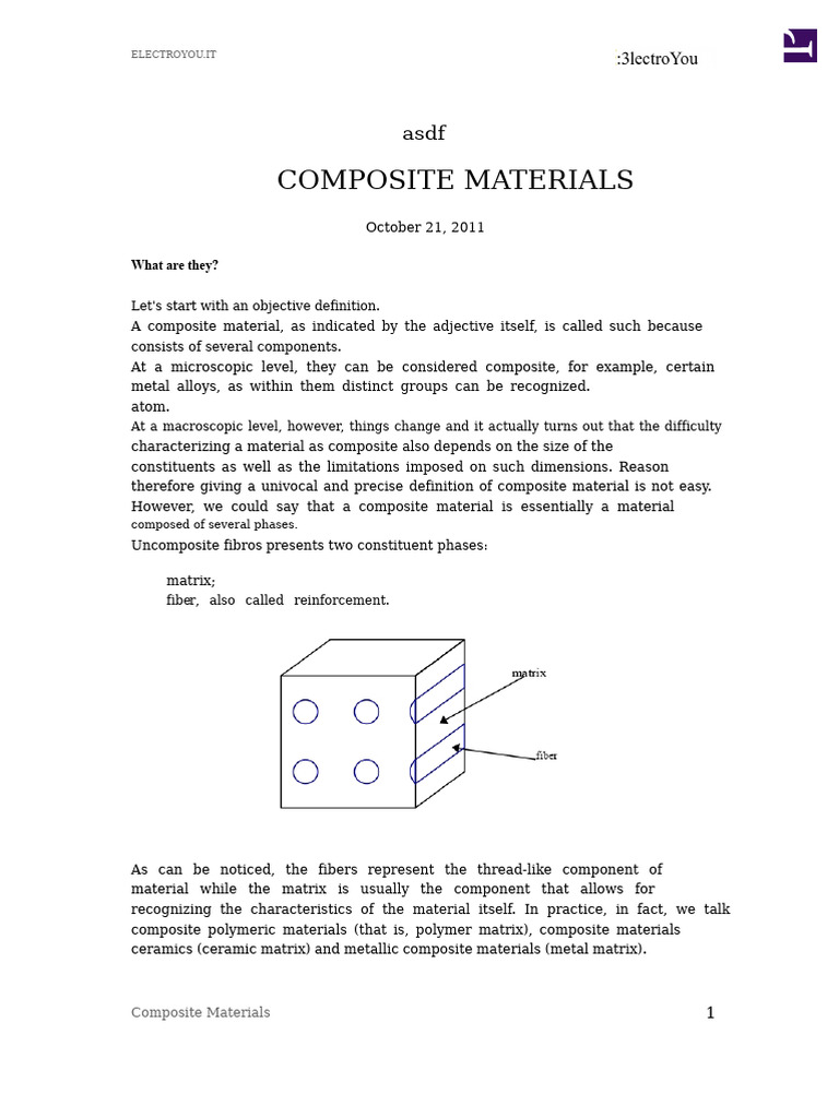 Composite materials | PDF | Composite Material | Fibers