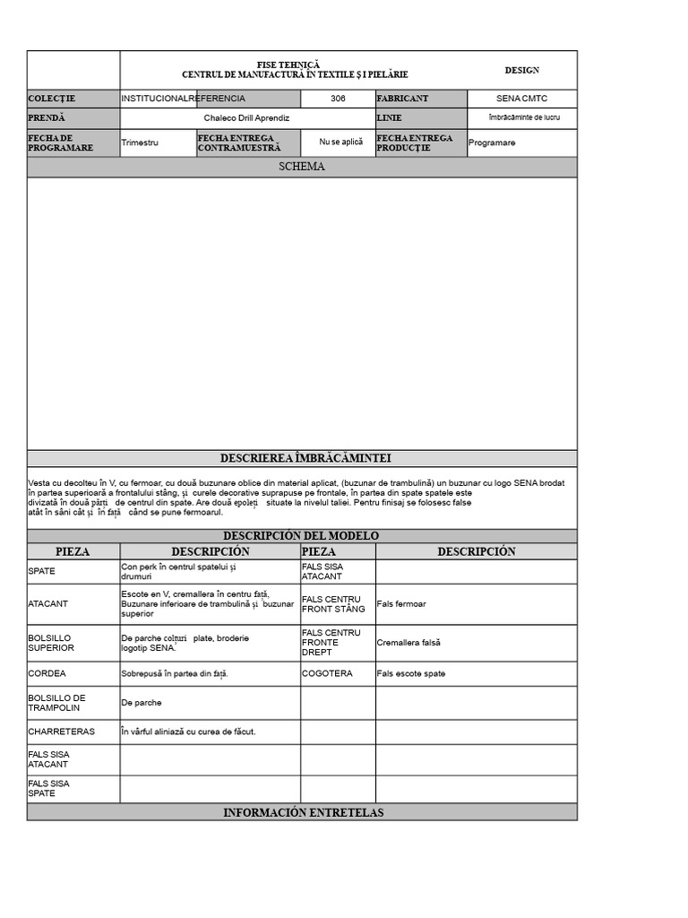 FISA TEHNICA VESTA OPERATOR (1) - Editabil | PDF
