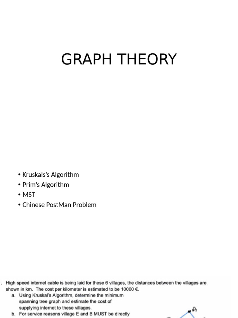 Graph Theory: Algorithms & Problems | PDF