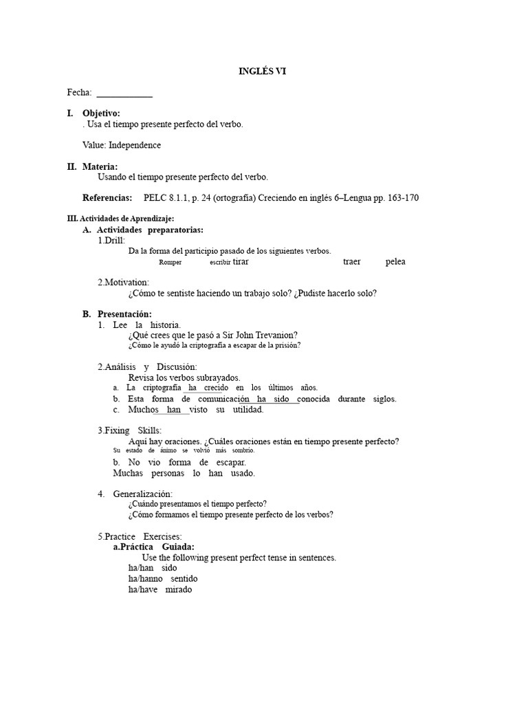 Grado 6 DLP Q3 Inglés Parte 2 | PDF | Verbo