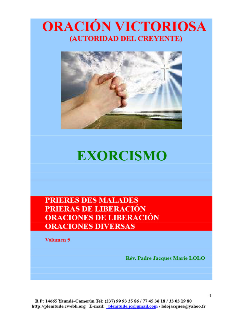 Ritual de Exorcismo y Oraciones de Liberación | PDF | Exorcismo ...