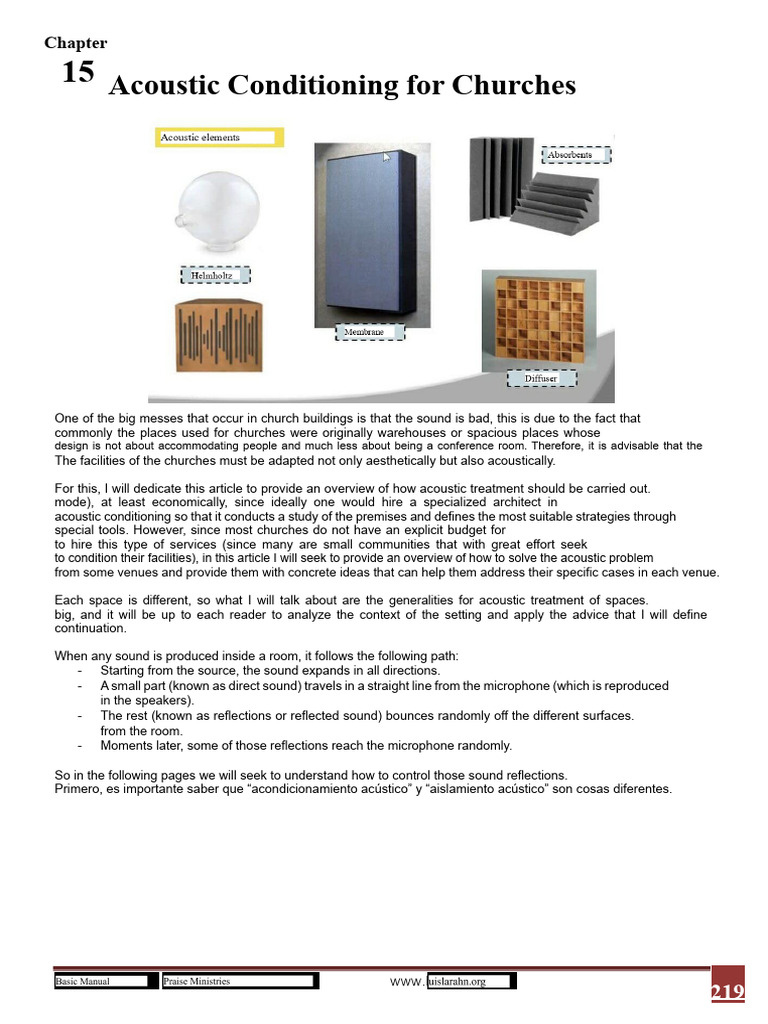 Acoustic Treatment Solutions for Churches | PDF | Reflection (Physics ...