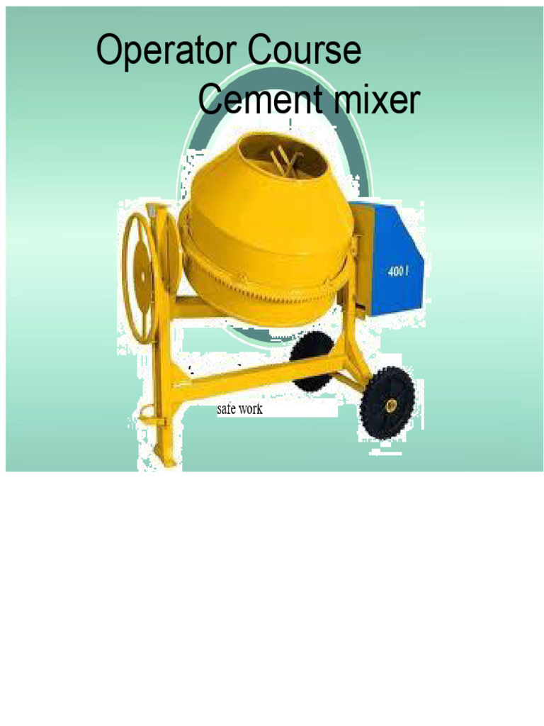 Concrete Mixer Operator Course Guide | PDF | Concrete | Cement