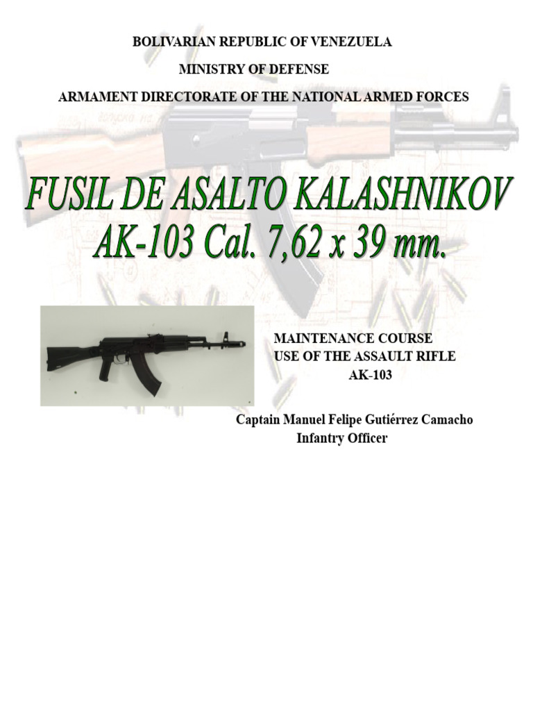 AK 103 rifle | PDF | Rifle | Gun Barrel