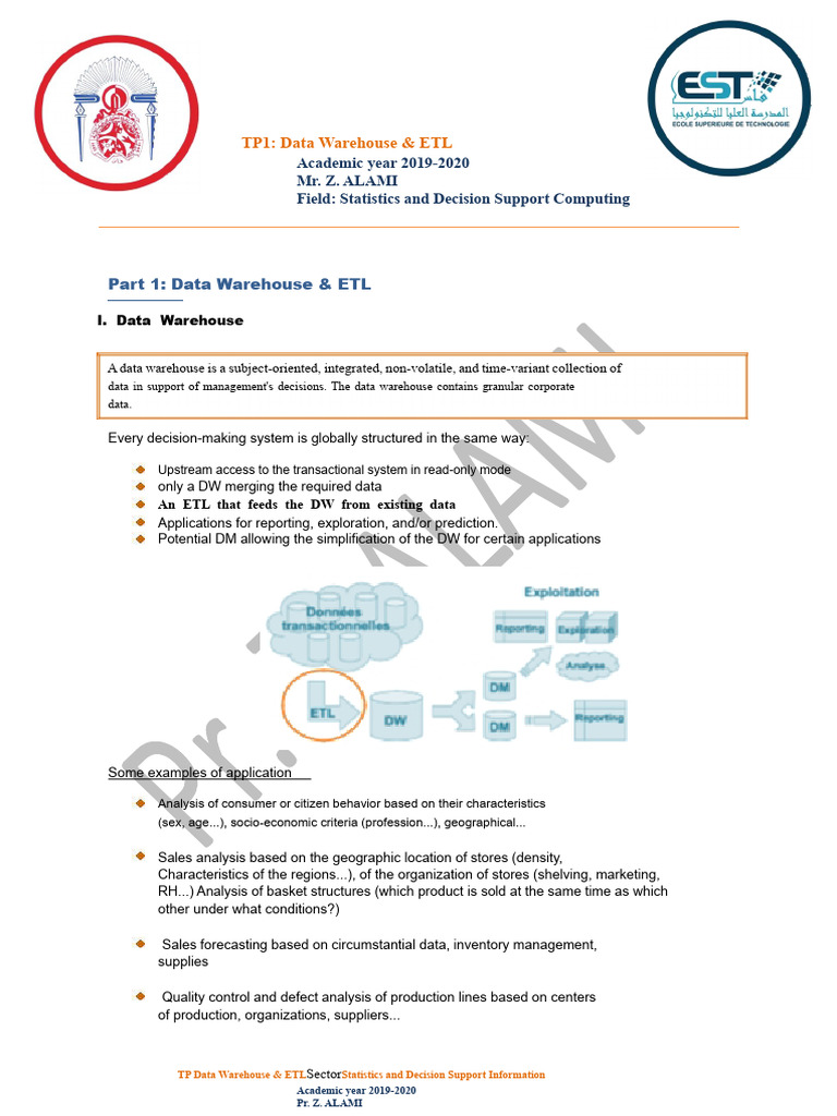 Data Warehouse and ETL Overview | PDF | Databases | Microsoft Sql Server