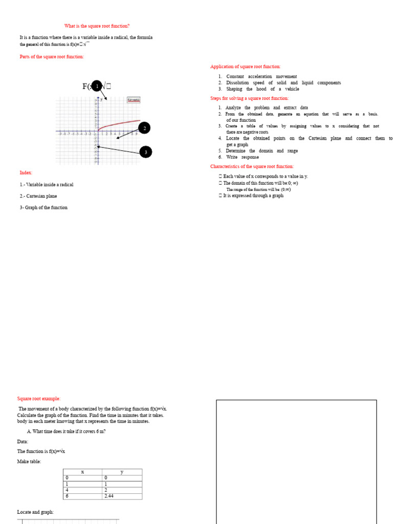 Square Root Function and Translation | PDF | Function (Mathematics ...