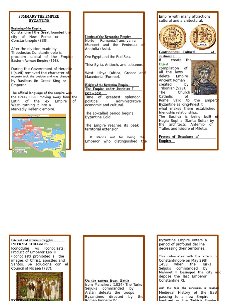 Overview of the Byzantine Empire | PDF | Byzantine Empire | Constantinople