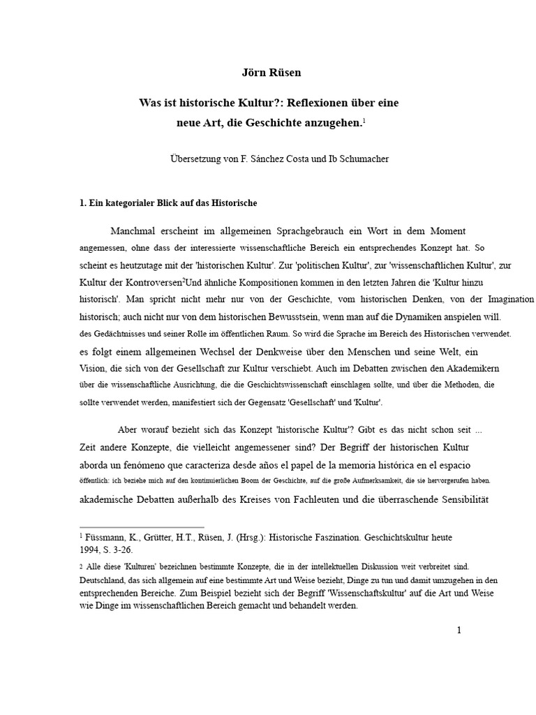 Jorn Rusen. Was Ist Historische Kultur. | PDF