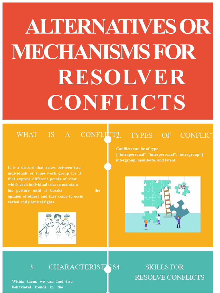 ALTERNATIVES OR MECHANISMS FOR RESOLVING CONFLICTS | PDF