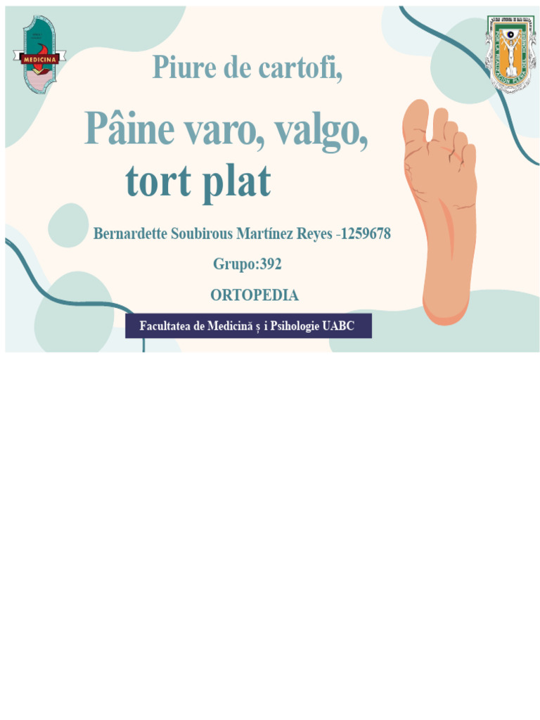 Picior Talo, Picior Varo, Picior Valgo Și Picior Plat | PDF