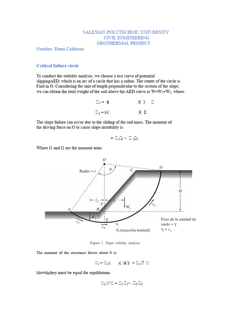 Geothermal Slope Stability Analysis | PDF | Circle | Slope