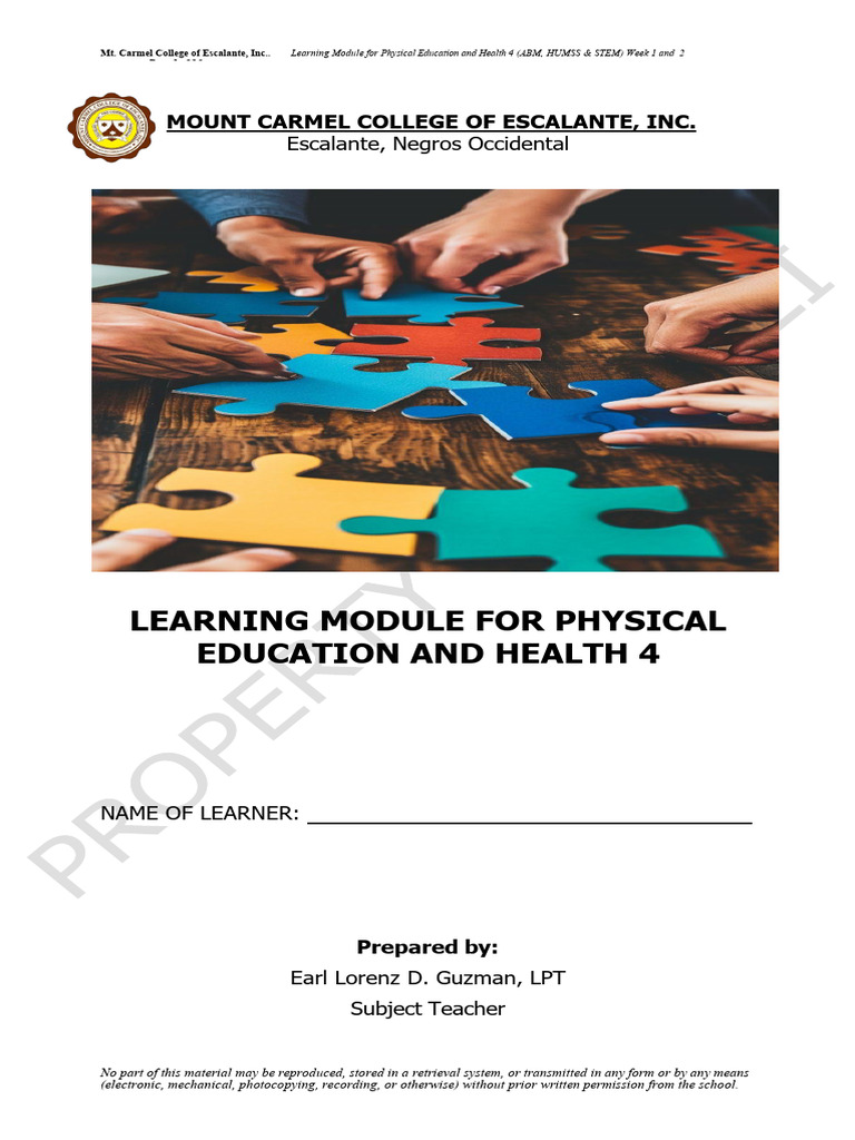 Peh 4 12 Module 1 and 2 | PDF | Physical Fitness | Food Energy