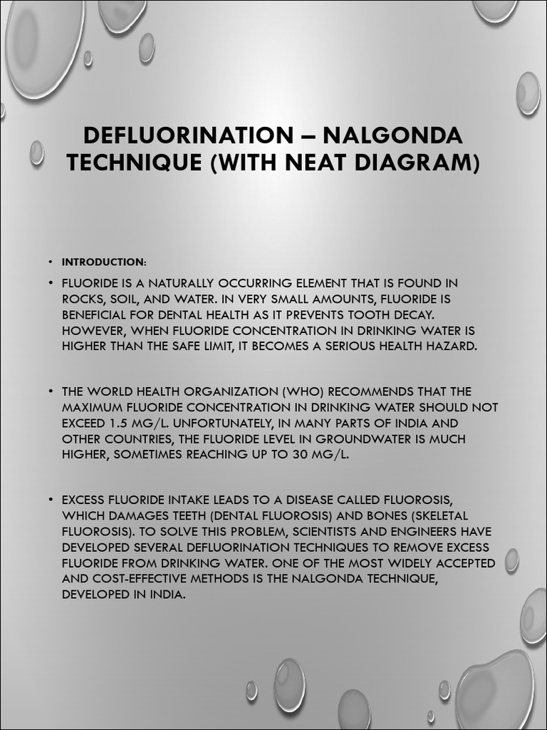 Nalgonda Technique for Defluorination | PDF | Water Purification ...