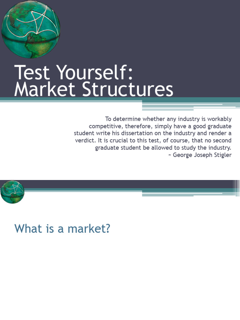 Test Yourself Market Structures | PDF | Oligopoly | Monopoly