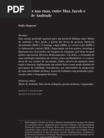 Deslizar nas ruas, entre Mário de Andrade e Max Jacob