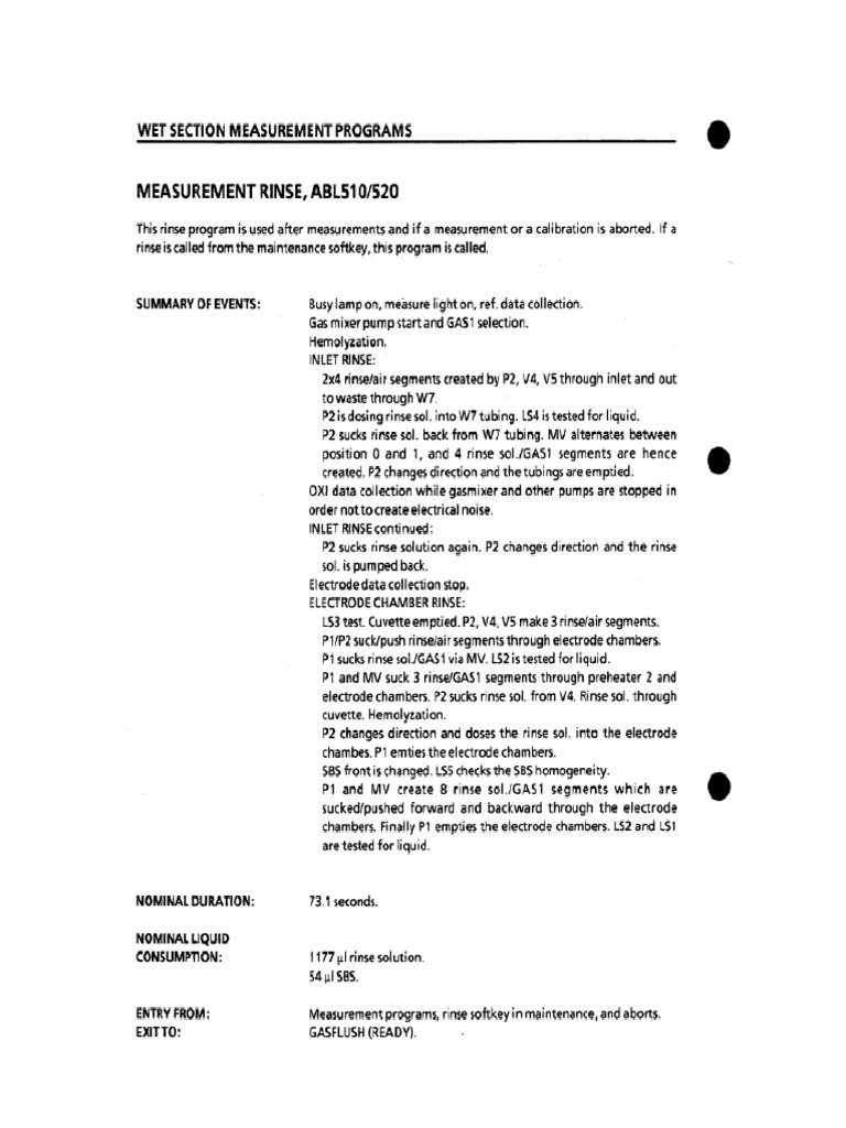 Rinse Measurements | PDF