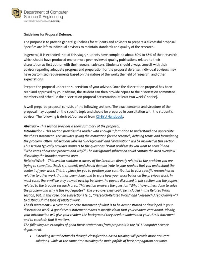 Csis Guidelines Proposal Defense | PDF | Thesis | Learning