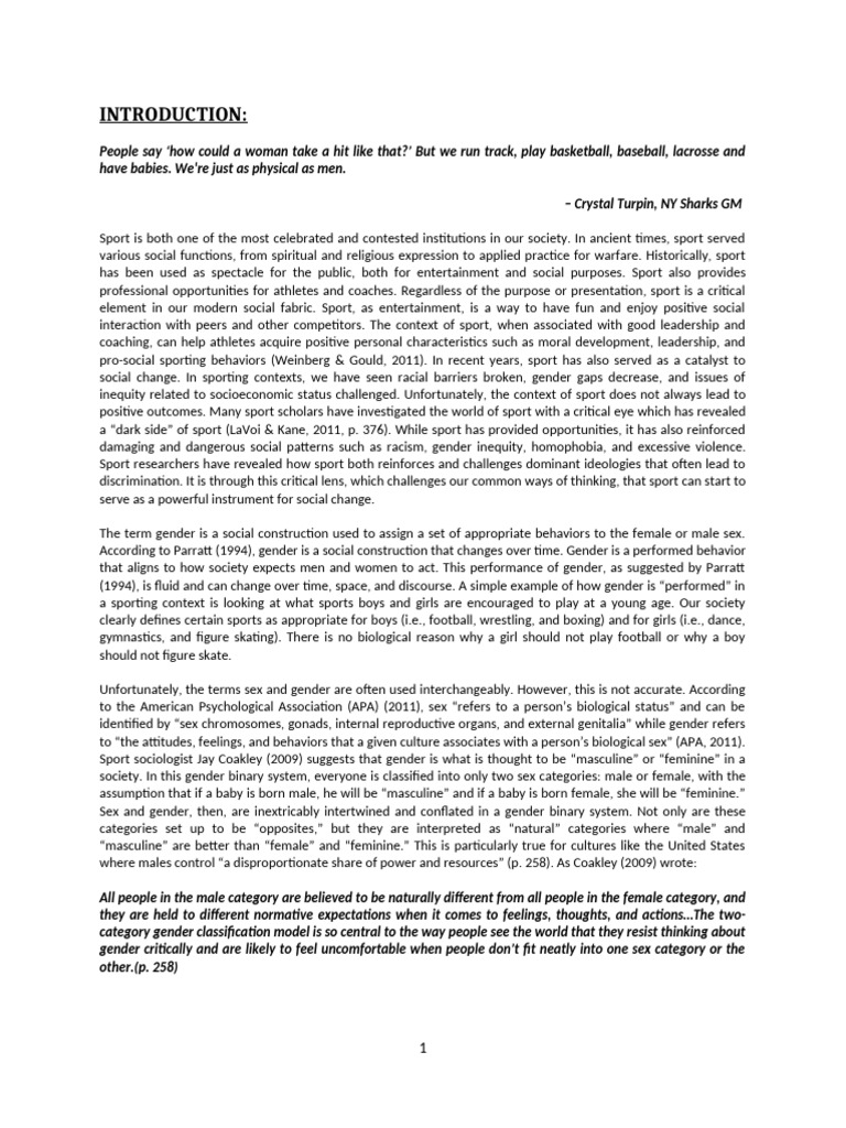 Term Paper (Final) | PDF | Gender | Gender Studies