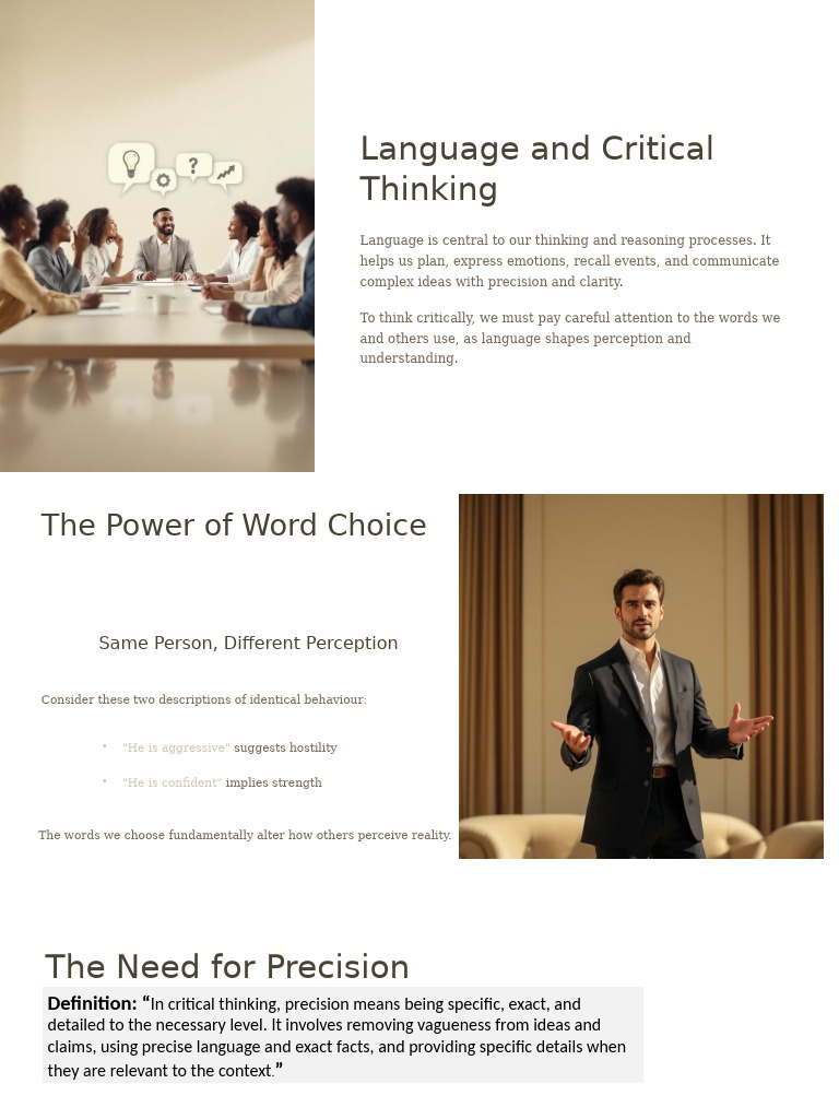 Language and Critical Thinking | PDF | Ambiguity | Vagueness