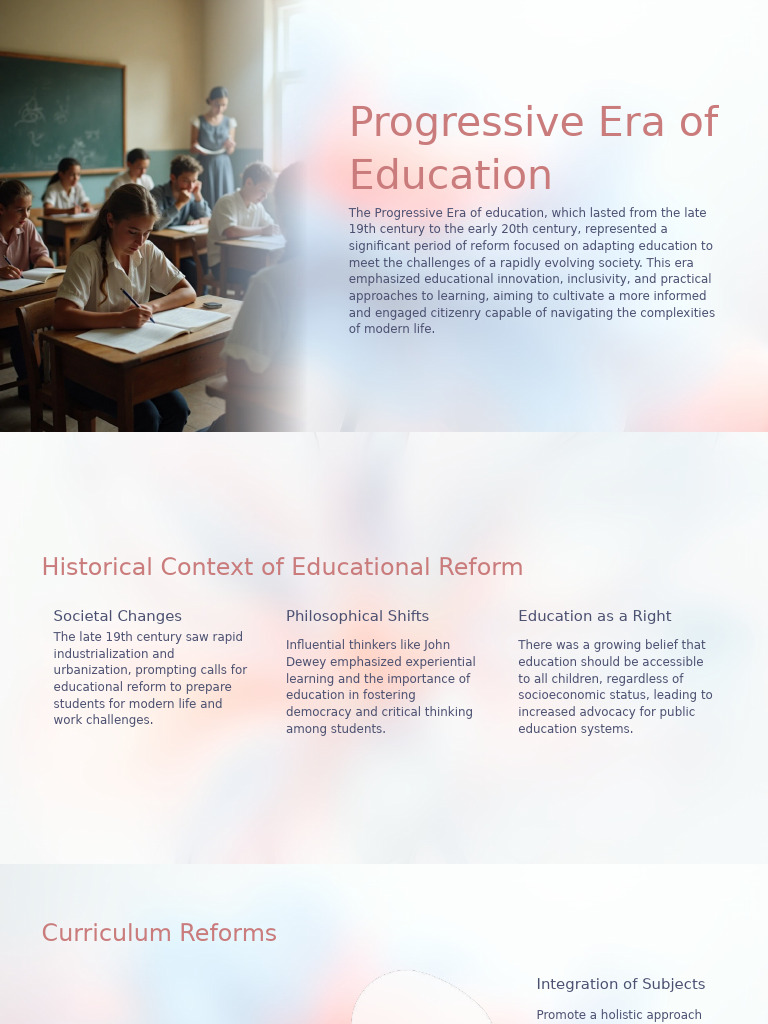 Progressive Era Education Reforms Explained | PDF | Inclusion ...