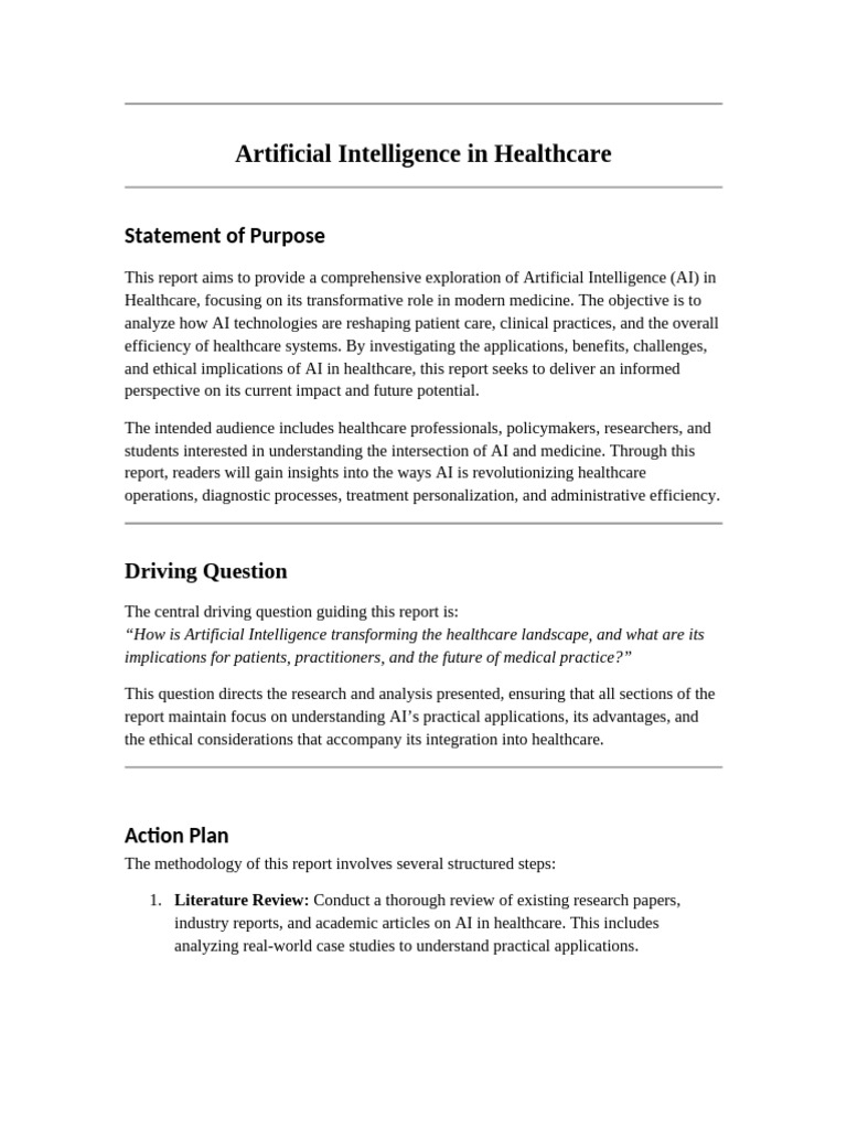 AI Transforming Healthcare Practices | PDF | Artificial Intelligence ...