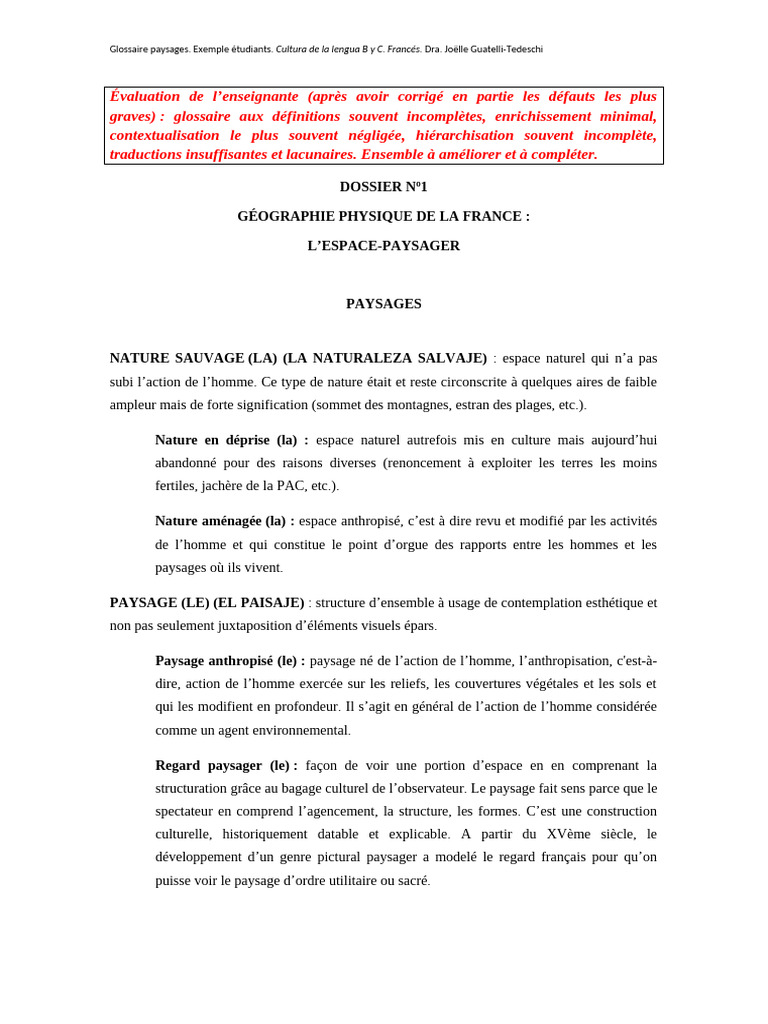 Glossaire des paysages en France | PDF | Paysage | Forêt
