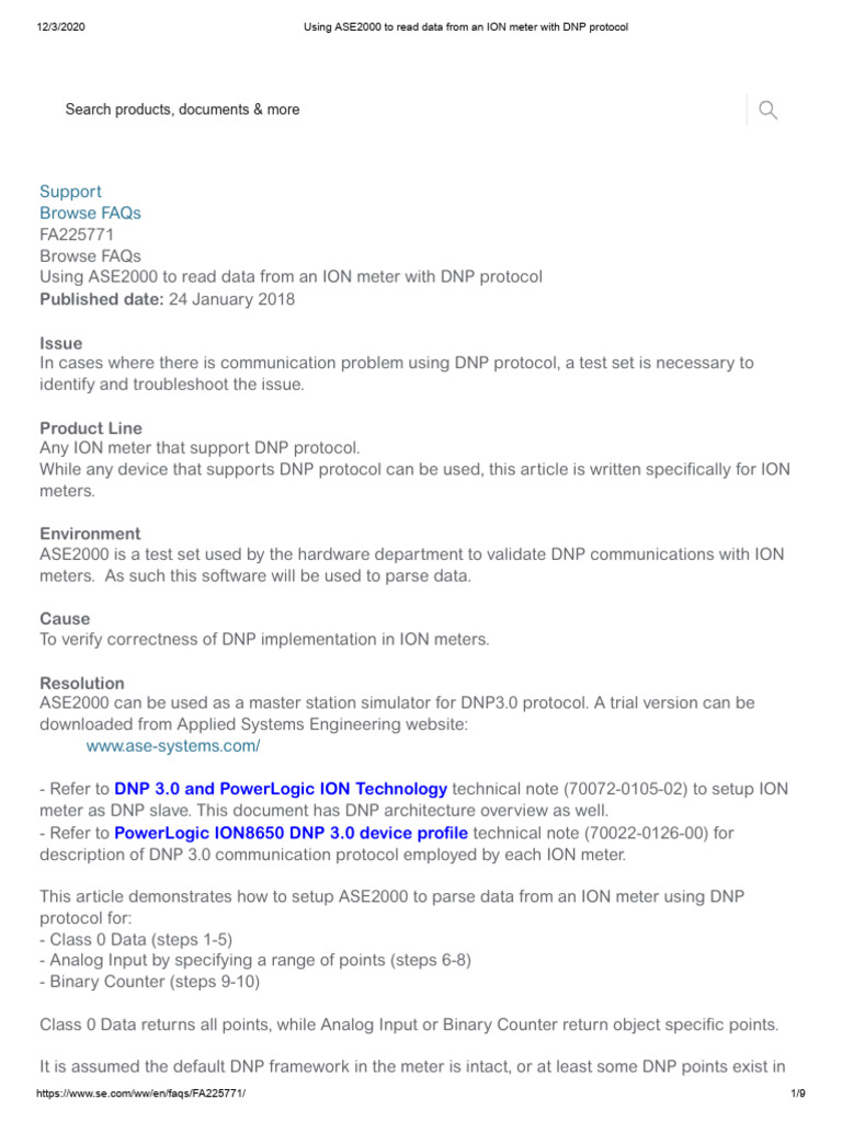 Read ION Meter Data with ASE2000 DNP | PDF | Computer Science ...