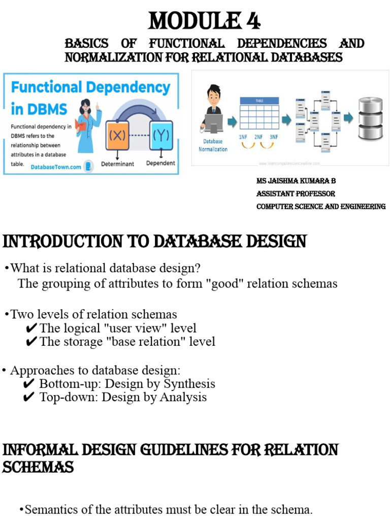 Functional Dependencies & Normalization in Databases | PDF ...