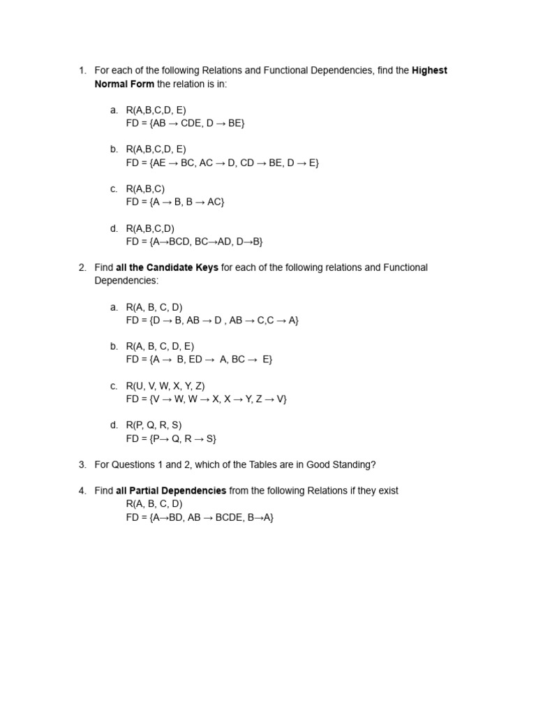 Normal Forms and Candidate Keys Analysis | PDF | Chess | Chess Theory