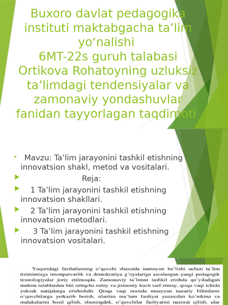 Taqdimot | PDF