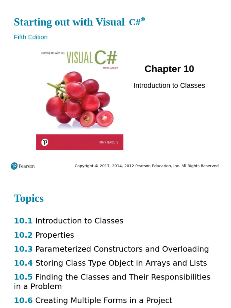 Introduction to Classes in C# | PDF | Class (Computer Programming ...