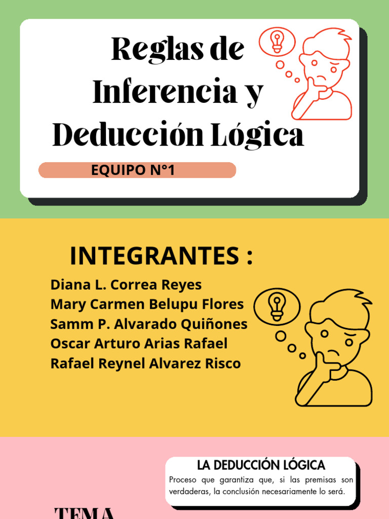 Reglas de Inferencia en Deducción Lógica | PDF
