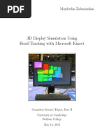 Download 3D Display Simulation Using Head Tracking With Microsoft Kinect Printing by Manfredas Zabarauskas SN96622902 doc pdf