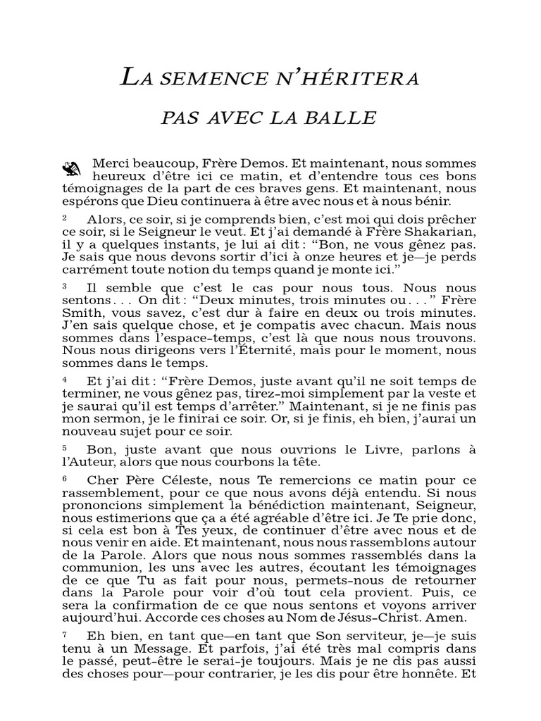La Semence et l'Éternité : Message Spirituel | PDF | Abraham | Dieu