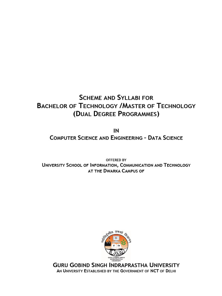 B.Tech/M.Tech Dual Degree in Data Science | PDF | Engineering ...