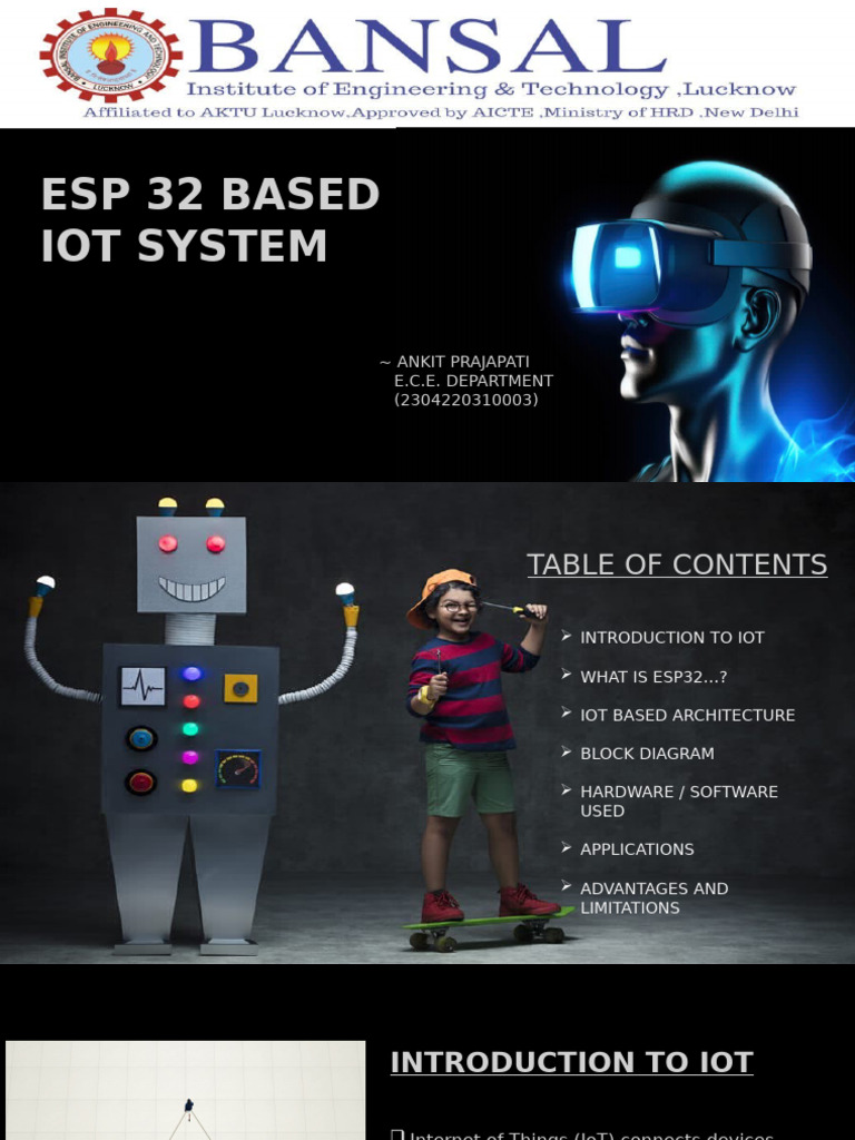 ESP32 IoT System Overview and Applications | PDF