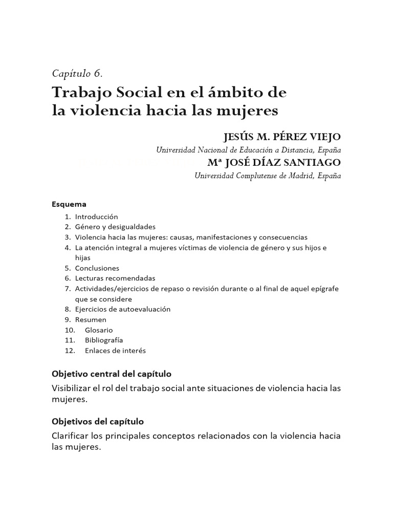 Trabajo Social y Violencia de Género | PDF | Trabajo Social | Exclusión ...