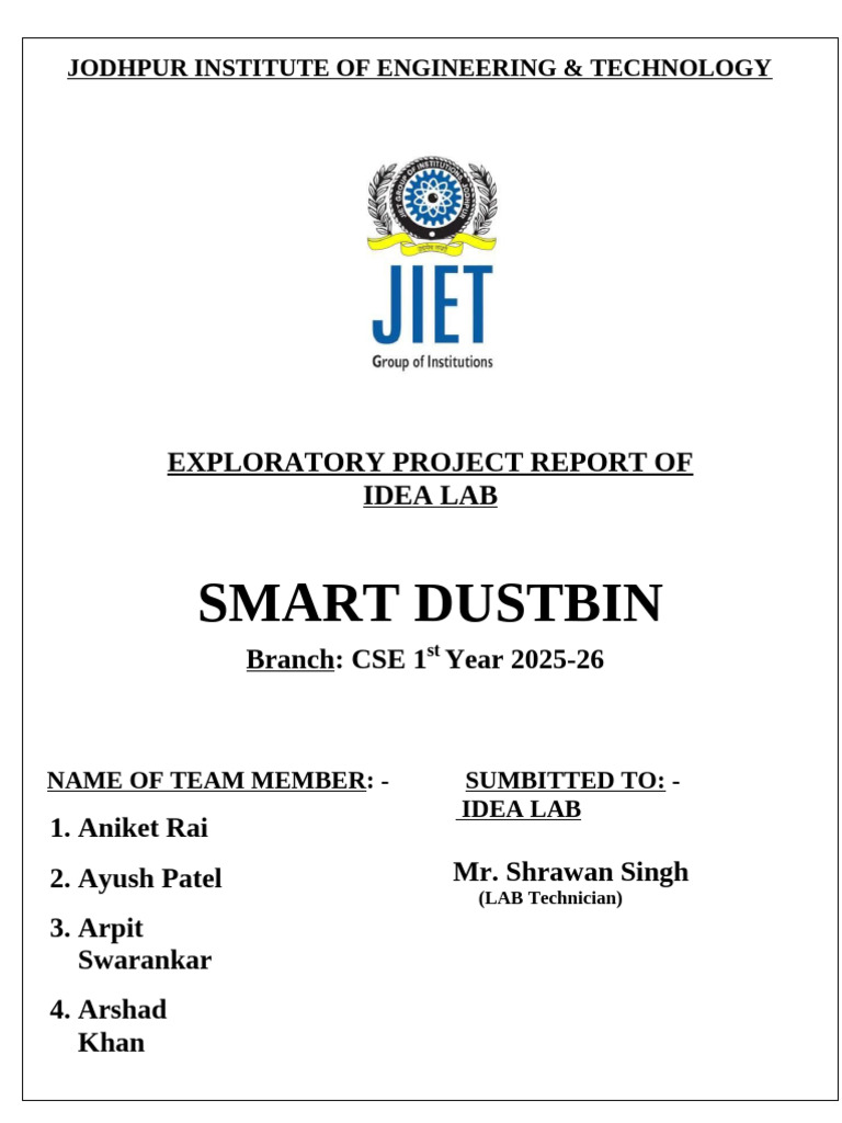 Arduino Project Report LAB 1 Shrawan Sir (1) | PDF | Optical Character ...