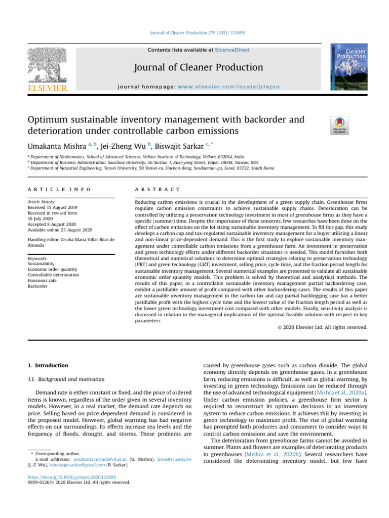 2021 Optimum Sustainable Inventory Management With Backorder and ...