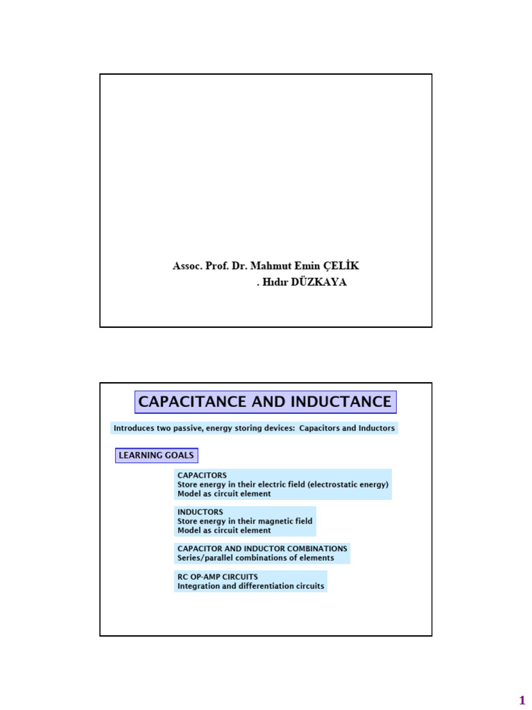 Capacitors and Inductors Explained | PDF | Capacitor | Capacitance