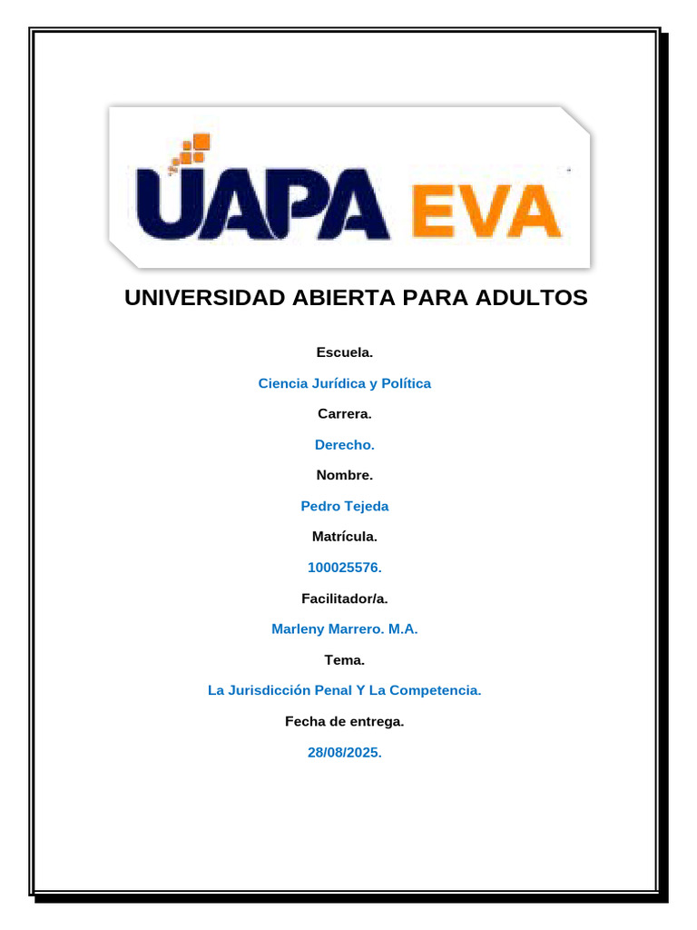 Jurisdicción Penal y Competencia en Derecho | PDF | Jurisdicción ...