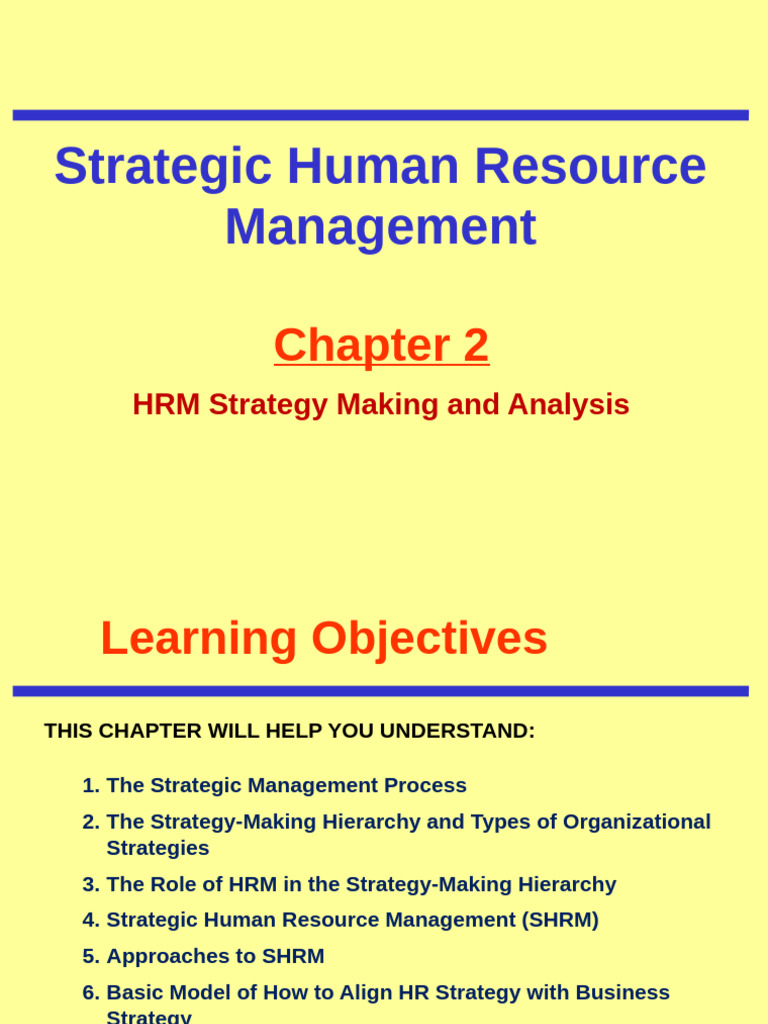 Strategic HRM: Aligning Business Goals | PDF | Human Resource ...