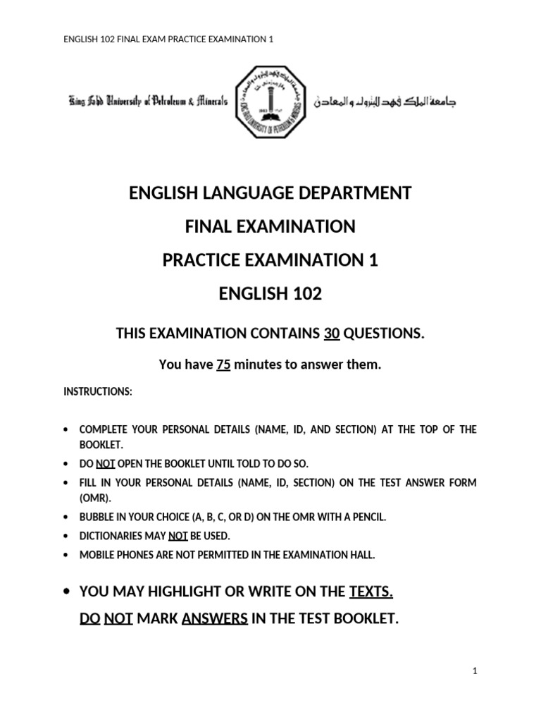 English 102 Final Exam Practice Test | PDF | Quantum Computing ...