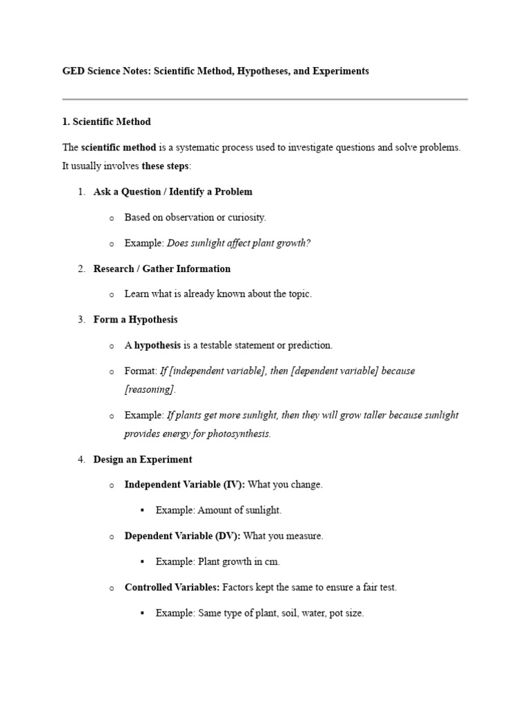 Hypothesis and Experiments | PDF | Experiment | Hypothesis