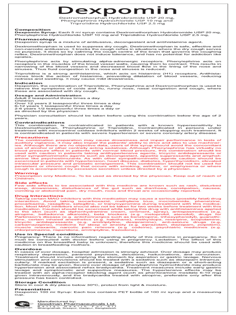 Dexpomin Insert | PDF