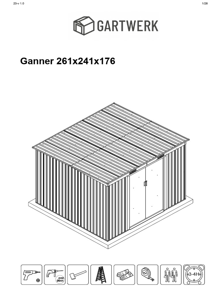 Instrukcja Montazu Gartwerk Gartwerk - Ganner 261x241x176cm - Wood w15 ...