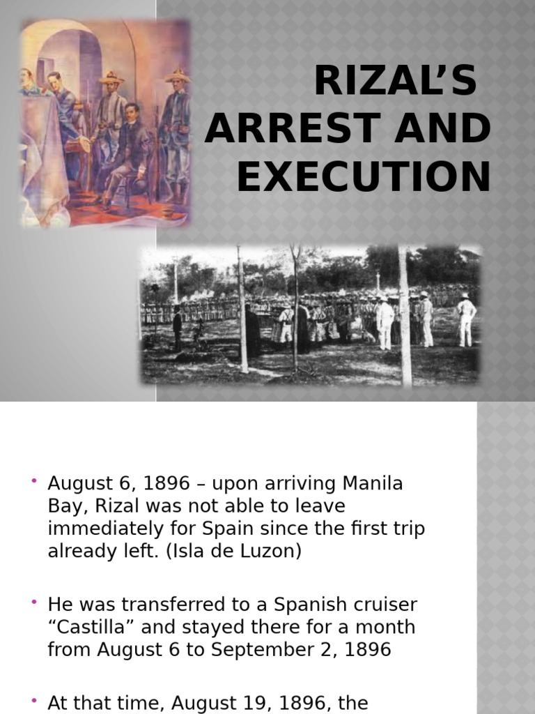 WEEK 17 RIZAL Arrest and Execution | PDF | Philippines–Spain Relations ...