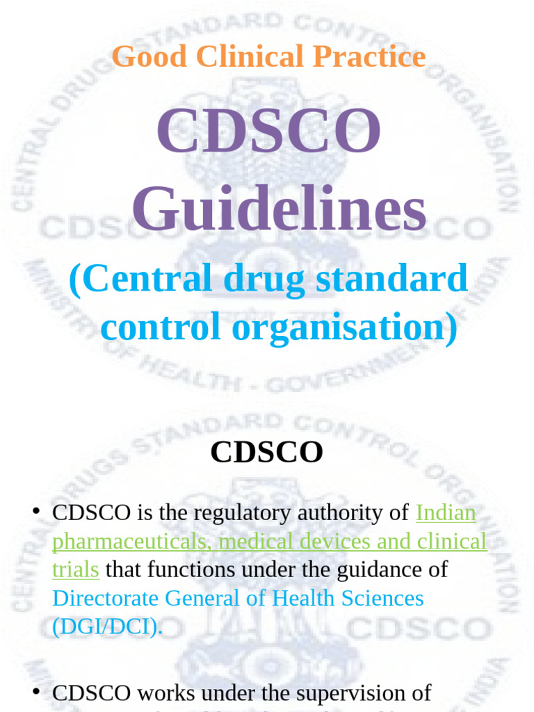 CDSCO | PDF | Clinical Trial | Phases Of Clinical Research