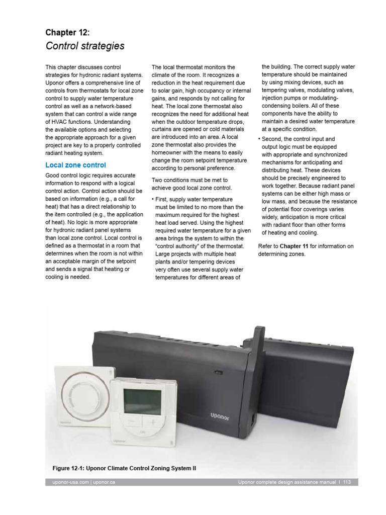 Cdam Chapter 12 Control Strategies | PDF | Thermostat | Boiler