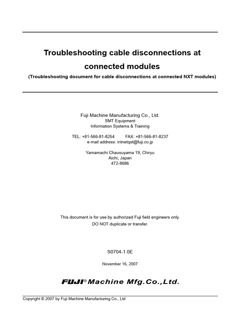 NXT Module Cable Disconnection Guide | PDF | Electrical Connector ...